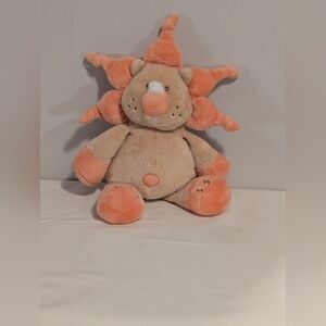 Baby Ganz Plush Knottie Lion Toy - Orange and Tan. Floppy Plush Toy. HTF.
